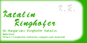katalin ringhofer business card